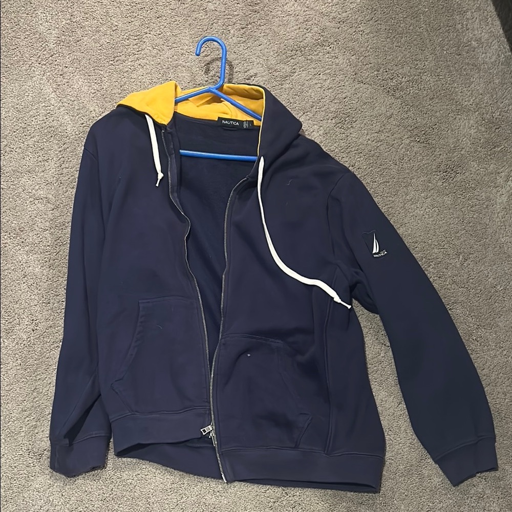 Nautica Blue and Yellow Lightweight Jacket